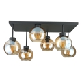Anbauleuchte NESSA 6xE27/60W/230V schwarz/rauchig beige