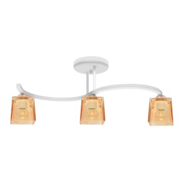 Anbauleuchter SANTOS 3xE27/15W/230V weiß/orange