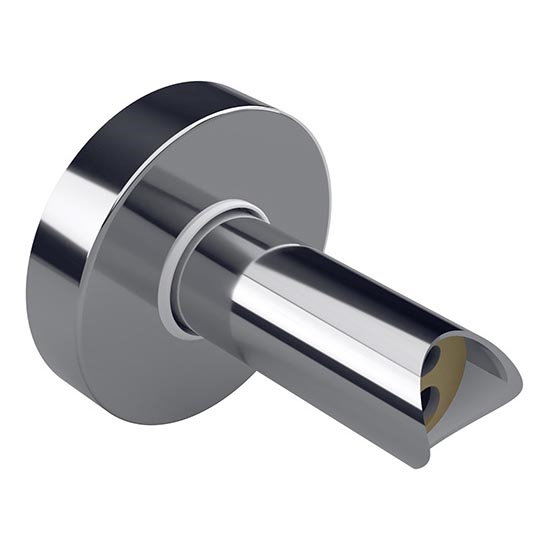 Anschlussadapter 6,4x6,4 cm silberfarben