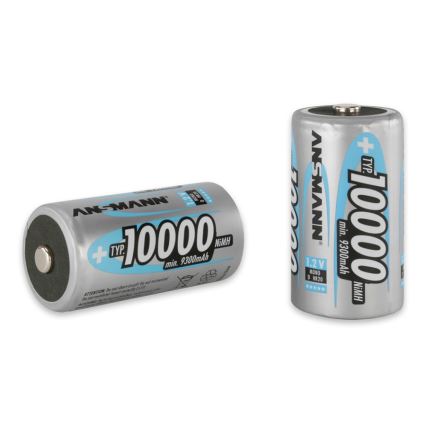 Ansmann 06549 Mono D - 2 Stk. Ladebatterie D NiMH/1,2V/1000mAh