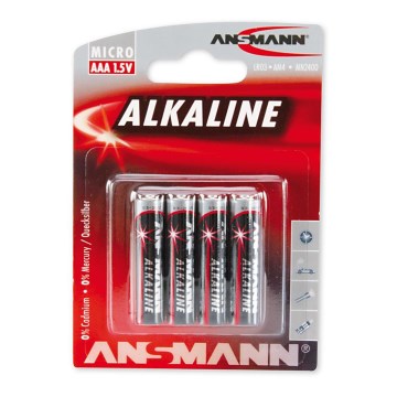 Ansmann 09630 LR03 AAA RED - 4 Stk. Alkalibatterie 1,5V