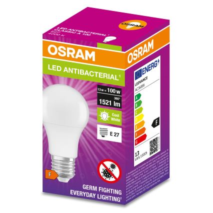 Antibakterielle LED-Glühbirne A100 E27/13W/230V 4000K - Osram