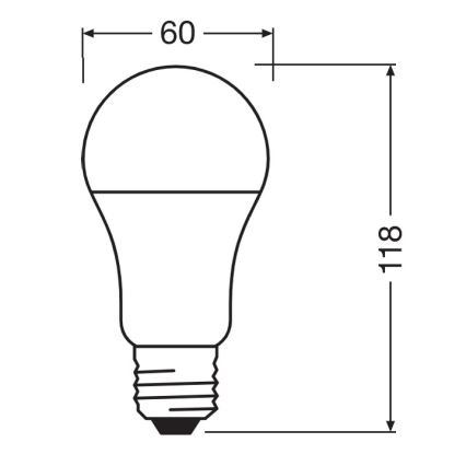 Antibakterielle LED-Glühbirne A100 E27/13W/230V 4000K - Osram