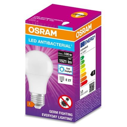 Antibakterielle LED-Glühbirne A100 E27/13W/230V 6500K - Osram