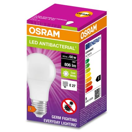 Antibakterielle LED-Glühbirne A60 E27/8,5W/230V 4000K - Osram