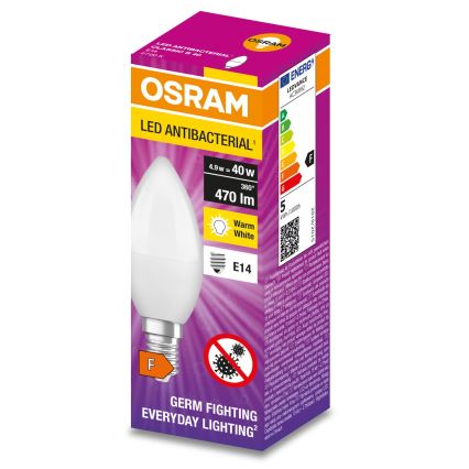 Antibakterielle LED-Glühbirne B40 E14/4,9W/230V 2700K - Osram