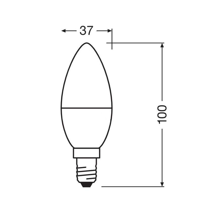 Antibakterielle LED-Glühbirne B40 E14/4,9W/230V 2700K - Osram