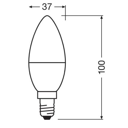 Antibakterielle LED-Glühbirne B40 E14/4,9W/230V 4000K - Osram