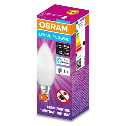 Antibakterielle LED-Glühbirne B40 E14/4,9W/230V 6500K - Osram