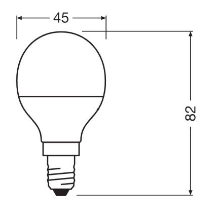 Antibakterielle LED-Glühbirne P40 E14/4,9W/230V 4000K - Osram