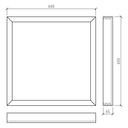 APLED - LED-Anbauplatte QUADRA LED/40W/230V Eiche