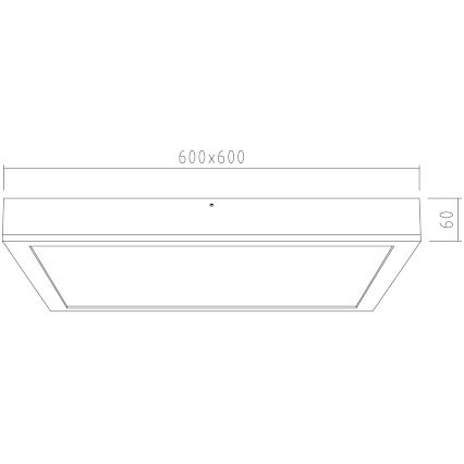 APLED - LED-Anbauplatte QUADRA LED/42W/230V Eiche