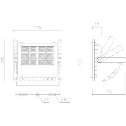 APLED - LED-Außenflutlicht PRO LED/30W/230V IP66 3000lm 6000K