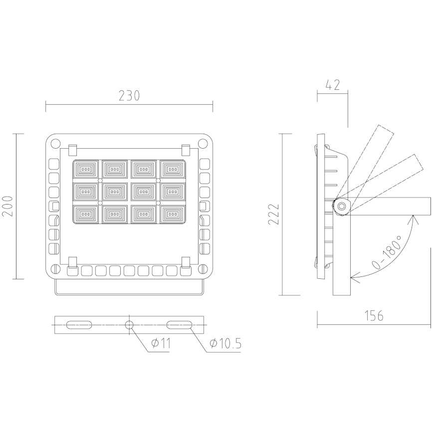 APLED - LED-Außenflutlicht PRO LED/30W/230V IP66 3000lm 6000K