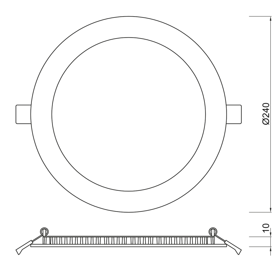 APLED - LED-Badezimmer-Einbauleuchte RONDO LED/18W/230V IP41 240 mm