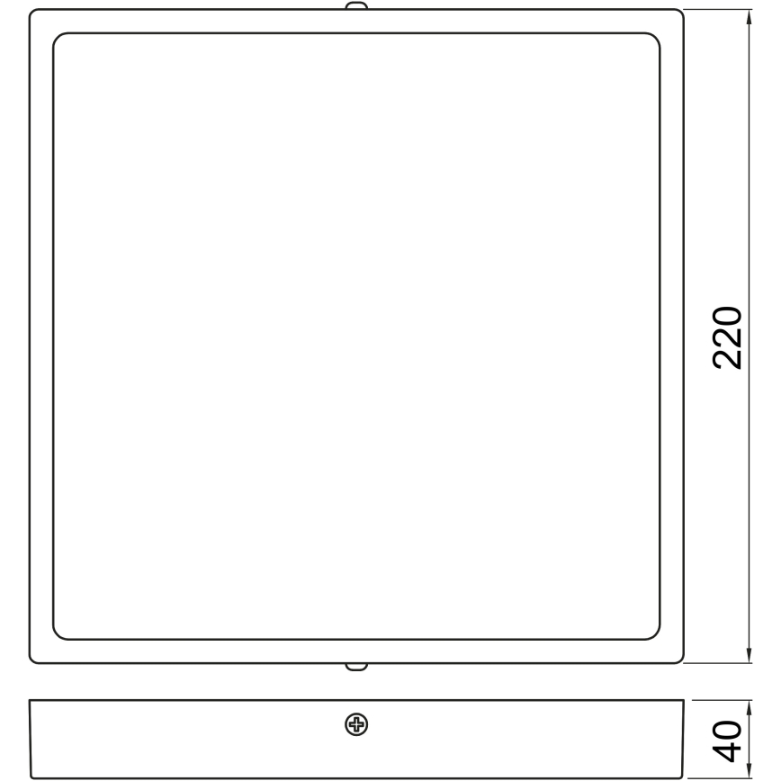 APLED - LED-Deckenleuchte für das Badezimmer SQUARE LED/16W/230V IP54 220x220 mm