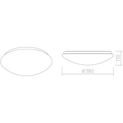 APLED - LED-Deckenleuchte LENS P TRICOLOR LED/24W/230V IP41 2700 - 6500K 1680lm