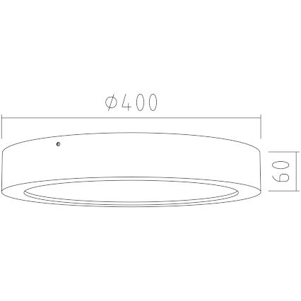 APLED - LED-Deckenleuchte RONDO LED/36W/230V T. 40 cm Eiche