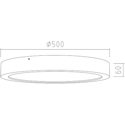 APLED - LED-Deckenleuchte RONDO LED/48W/230V T. 50 cm Eiche