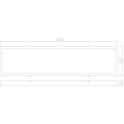 APLED - LED Deckenpaneel LONG LED/40W/230V 4000K 120x30cm IP41 weiß