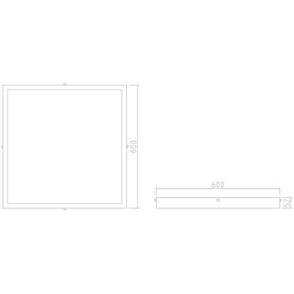 APLED - LED Deckenpaneel QUADRA LED/40W/230V 4000K 60x60cm IP41