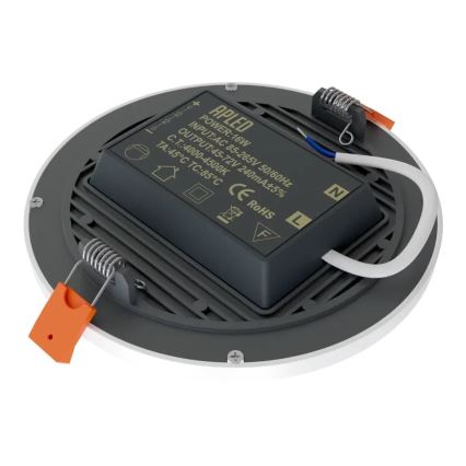 APLED - LED-Einbauleuchte RONDO SLIM LED/16W/230V d 15 cm weiß