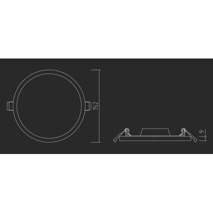 APLED - LED-Einbauleuchte RONDO SLIM LED/16W/230V d 15 cm weiß