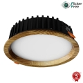 APLED - LED-Einbauleuchte RONDO WOODLINE LED/12W/230V 3000K d 20 cm Esche Massivholz