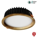 APLED - LED-Einbauleuchte RONDO WOODLINE LED/12W/230V 4000K d 20 cm Esche Massivholz