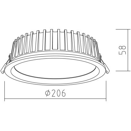 APLED - LED-Einbauleuchte RONDO WOODLINE LED/12W/230V 3000K d 20 cm Kiefer Massivholz