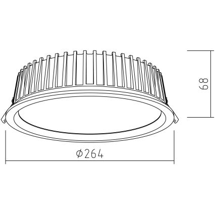 APLED - LED-Einbauleuchte RONDO WOODLINE LED/18W/230V 3000K d 26 cm Eiche Massivholz