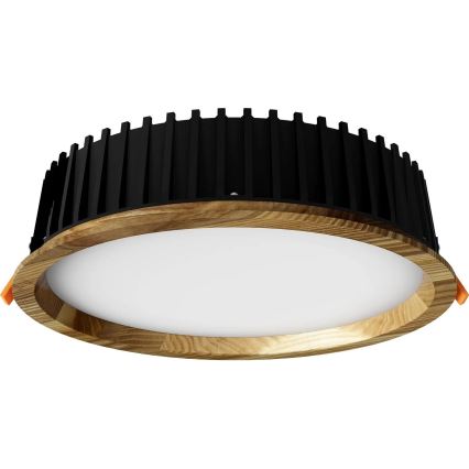 APLED - LED-Einbauleuchte RONDO WOODLINE LED/18W/230V 3000K d 26 cm Esche Massivholz