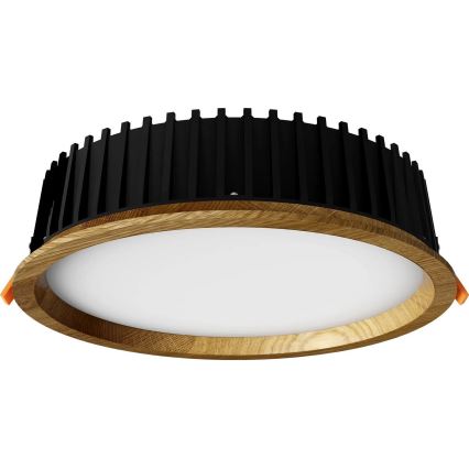 APLED - LED-Einbauleuchte RONDO WOODLINE LED/18W/230V 4000K d 26 cm Eiche Massivholz