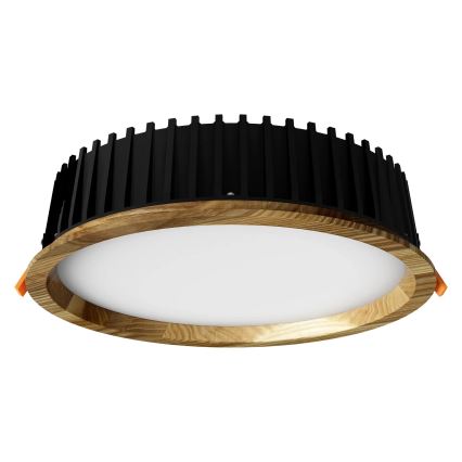 APLED - LED-Einbauleuchte RONDO WOODLINE LED/18W/230V 4000K d 26 cm Esche Massivholz