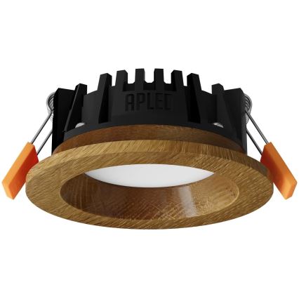 APLED - LED-Einbauleuchte RONDO WOODLINE LED/3W/230V 3000K d 9 cm Eiche Massivholz