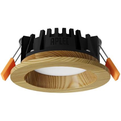 APLED - LED-Einbauleuchte RONDO WOODLINE LED/3W/230V 3000K d 9 cm Kiefer Massivholz