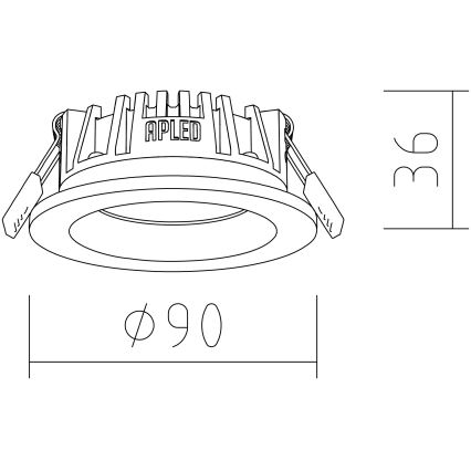 APLED - LED-Einbauleuchte RONDO WOODLINE LED/3W/230V 3000K d 9 cm Kiefer Massivholz