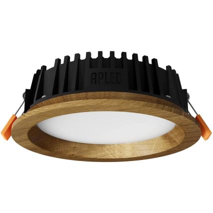 APLED - LED-Einbauleuchte RONDO WOODLINE LED/6W/230V 3000K d 15 cm Eiche Massivholz