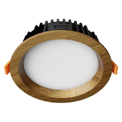 APLED - LED-Einbauleuchte RONDO WOODLINE LED/6W/230V 3000K d 15 cm Eiche Massivholz