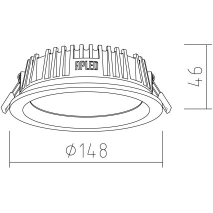 APLED - LED-Einbauleuchte RONDO WOODLINE LED/6W/230V 3000K d 15 cm Eiche Massivholz