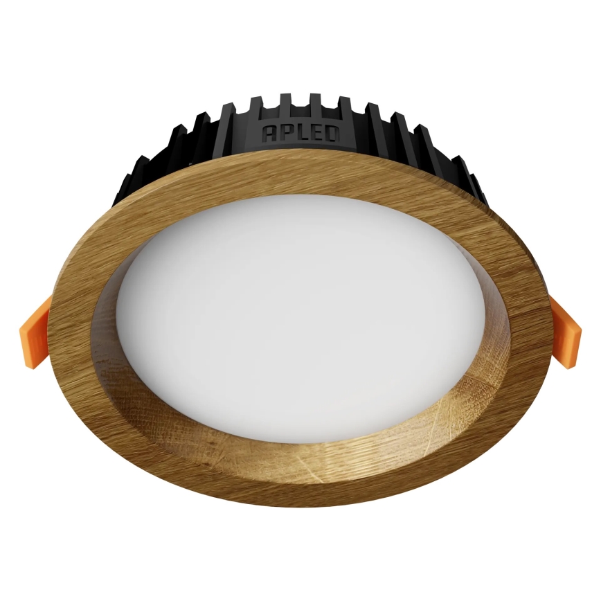 APLED - LED-Einbauleuchte RONDO WOODLINE LED/6W/230V 4000K d 15 cm Eiche Massivholz