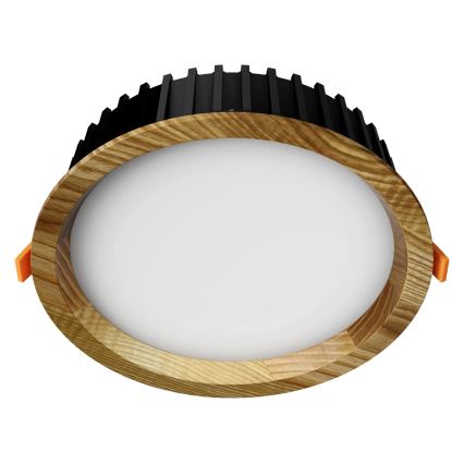 APLED - LED-Einbauleuchte RONDO WOODLINE LED/6W/230V 4000K d 15 cm Esche Massivholz