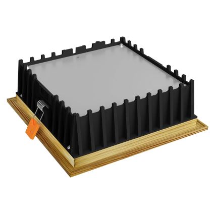 APLED - LED-Einbauleuchte SQUARE WOODLINE LED/12W/230V 3000K 17x17 cm Kiefer Massivholz