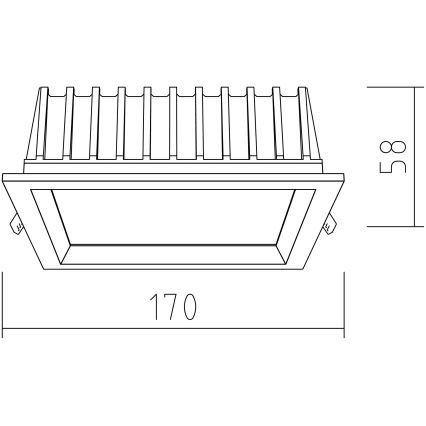 APLED - LED-Einbauleuchte SQUARE WOODLINE LED/12W/230V 4000K 17x17 cm Esche Massivholz