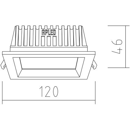 APLED - LED-Einbauleuchte SQUARE WOODLINE LED/6W/230V 3000K 12x12 cm Esche Massivholz