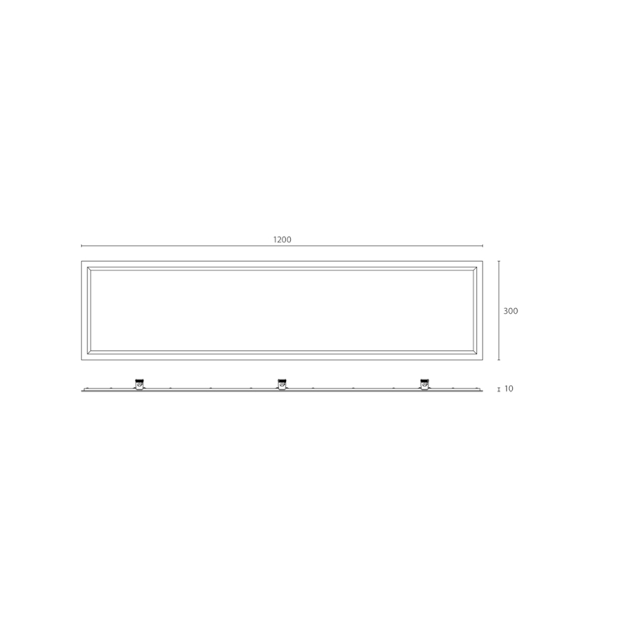 APLED - LED-Einbaupanel für Badezimmer QUADRA LED/40W/230V 4000K IP41 120x30cm