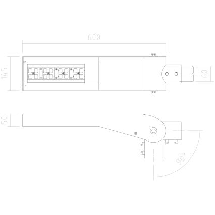 APLED - LED Straßenleuchte FLEXIBO PREMIUM LED/19W/90-265V IP65 2700K