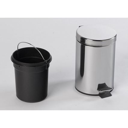 Aqualine - Abfalleimer SIMPLE LINE 3 l poliert Edelstahl