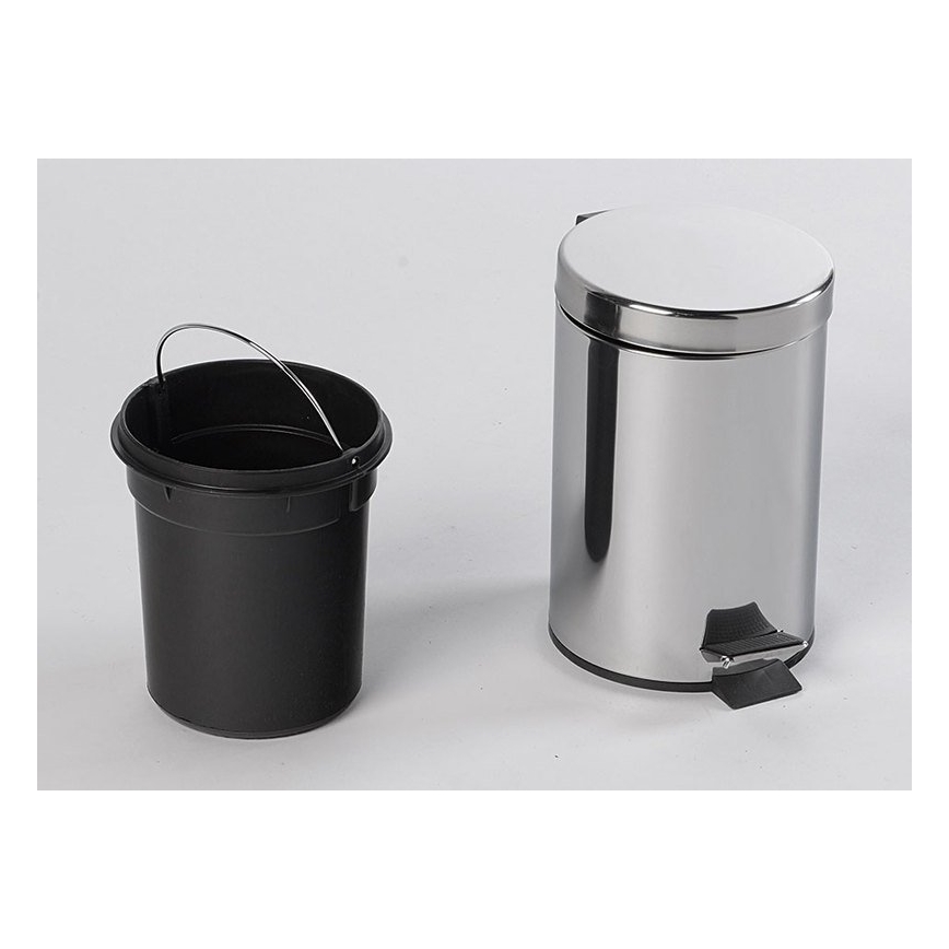 Aqualine - Abfalleimer SIMPLE LINE 3 l poliert Edelstahl
