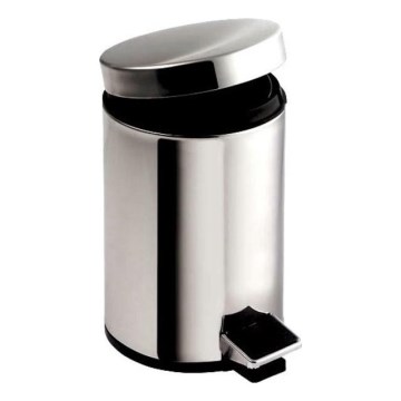 Aqualine - Abfalleimer SIMPLE LINE 5 l poliert Edelstahl